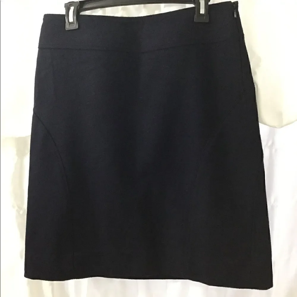 Tory Burch Sz 6 Wool Black skirt patterned